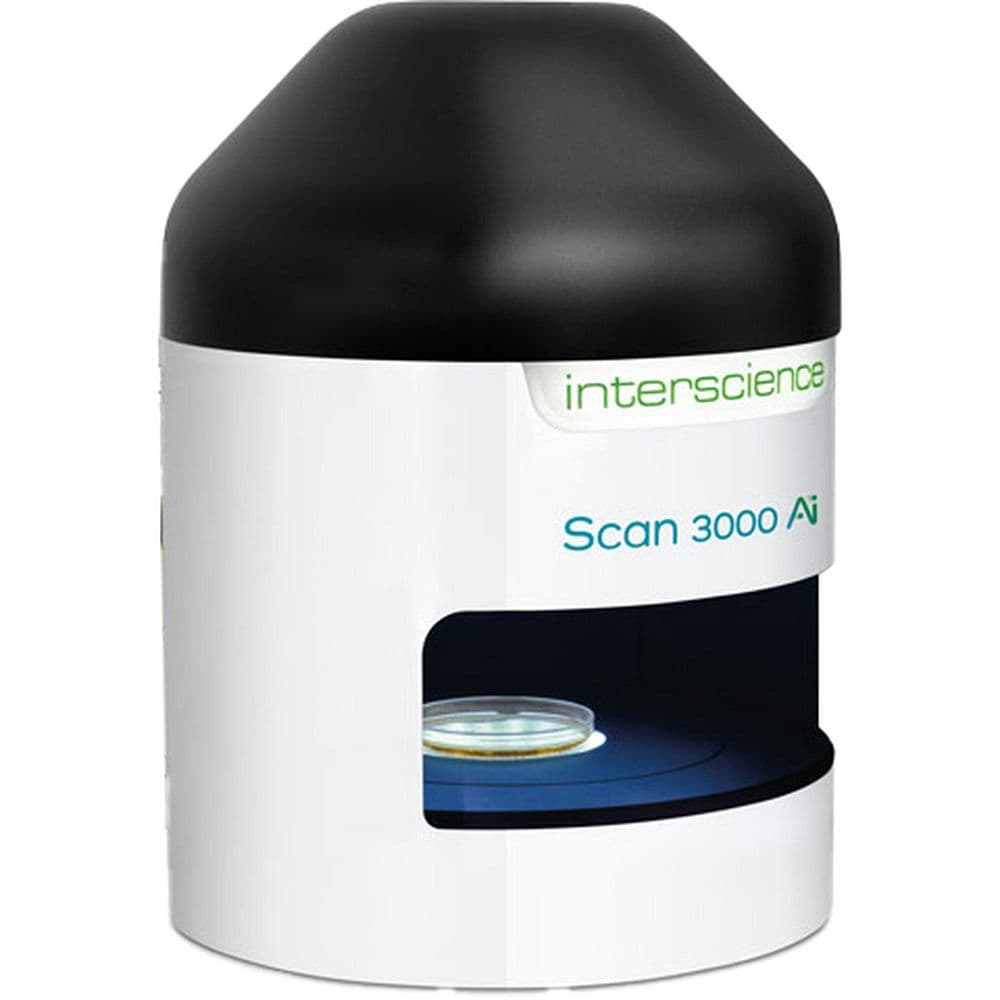 Compteur automatique de colonies IA et lecteur de zones d'inhibition Scan 3000 AI – Interscience