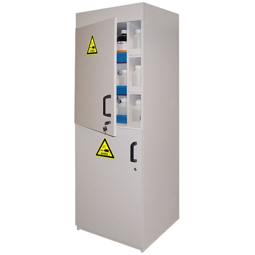 Armoire de sécurité pour acides et bases en bois mélaminé APC 150 à 192 kg – Trionyx