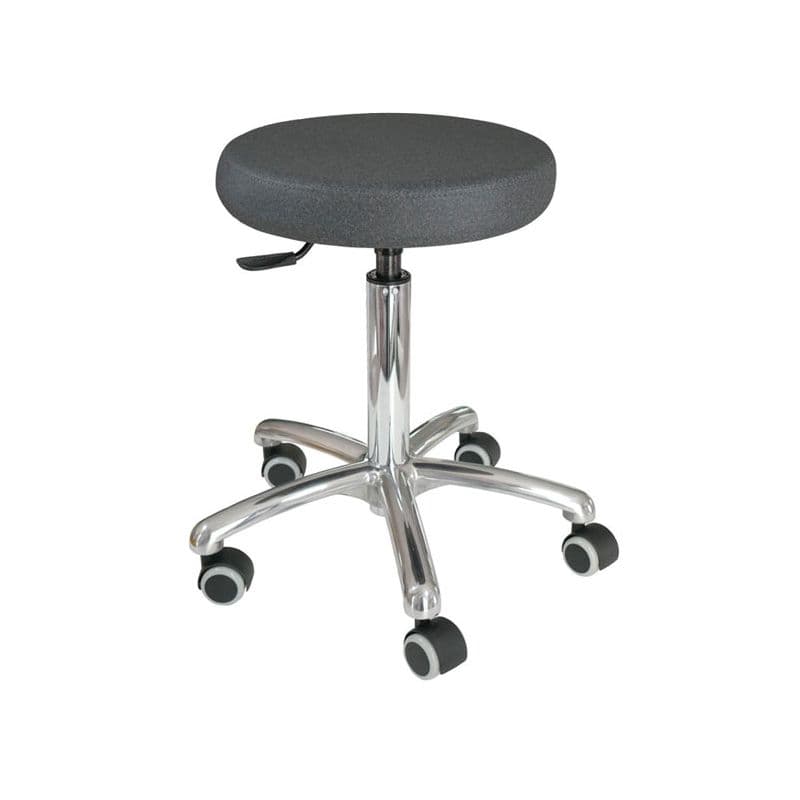 Tabouret à roulettes chromé